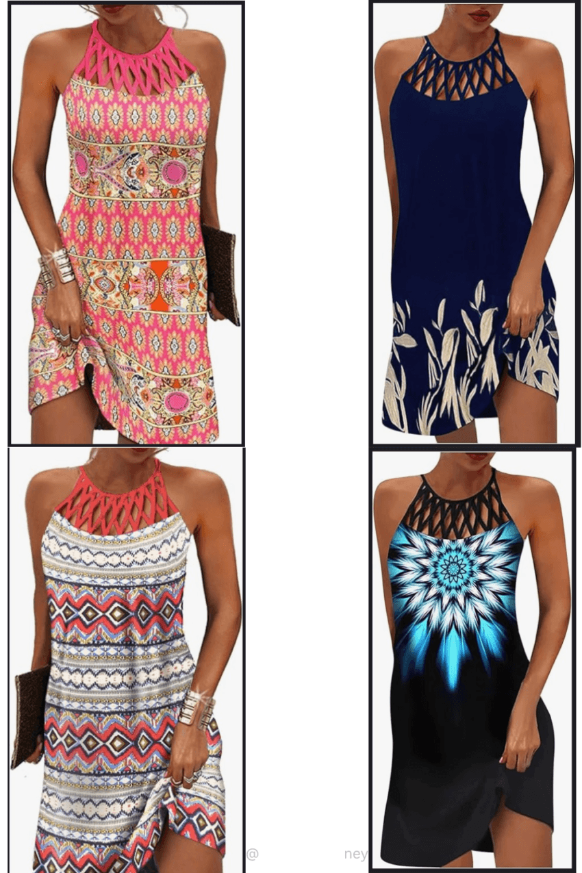 Bohemian Style Summer Dresses for Women - Boho Short Summer Dress